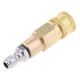 Maxbell 2 Pcs 1/4'' Air Compressor Snow Foam Lance Adapter Brass Hose Quick Coupler Socket Connector Set