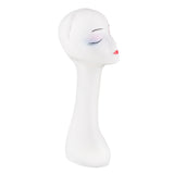 Maxbell Elegant Female Mannequin Head Hair Wigs Jewelry Glasses Sunglasses Manikin Stand Holder Model for Retail Stores Showcase - White