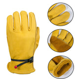 Maxbell Leather Work Gloves Motorcycle DIY Yardwork Construction S