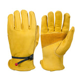 Maxbell Leather Work Gloves Motorcycle DIY Yardwork Construction S