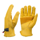 Maxbell Leather Work Gloves Motorcycle DIY Yardwork Construction S