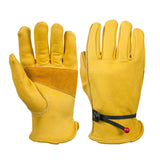 Maxbell Leather Work Gloves Motorcycle DIY Yardwork Construction S