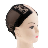 Maxbell Elastic Wig Caps, Black Hair Wig Weaving Stretchable Net Mesh Cap, Elastic Snood Caps