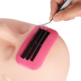 Maxbell Eyelash Extension Loose Lash Glue Stand Holder Pink Silicone Pad Extensions