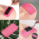 Maxbell Eyelash Extension Loose Lash Glue Stand Holder Pink Silicone Pad Extensions