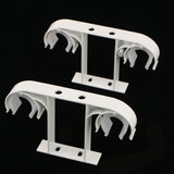 Maxbell 2 Piece Hard Metal Double Drape Curtain Rod Support Bracket Holder Ceiling Mounted