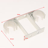 Maxbell 2 Piece Hard Metal Double Drape Curtain Rod Support Bracket Holder Ceiling Mounted