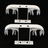 Maxbell 2 Piece Hard Metal Double Drape Curtain Rod Support Bracket Holder Ceiling Mounted