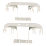 Maxbell 2 Piece Hard Metal Double Drape Curtain Rod Support Bracket Holder Ceiling Mounted