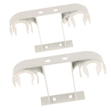 Maxbell 2 Piece Hard Metal Double Drape Curtain Rod Support Bracket Holder Ceiling Mounted