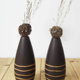 Maxbell 5 Pieces Rustic Vine Wicker Rattan Ball for Home Wedding Christmas Party Ornaments Table Decoration DIY Crafts Supplies 6cm
