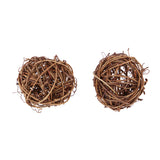 Maxbell 5 Pieces Rustic Vine Wicker Rattan Ball for Home Wedding Christmas Party Ornaments Table Decoration DIY Crafts Supplies 6cm