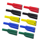 Maxbell 5 Pairs 4mm Stackable Insulated Safety Banana Plug Multimeter Connector 5 Colors