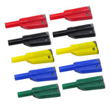 Maxbell 5 Pairs 4mm Stackable Insulated Safety Banana Plug Multimeter Connector 5 Colors