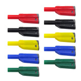 Maxbell 5 Pairs 4mm Stackable Insulated Safety Banana Plug Multimeter Connector 5 Colors