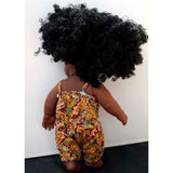 Maxbell Realistic Vinyl Baby Girl Doll - Reborn 12inch African American Doll - Black Curly Hair Kids Birthday Gift Festival Present