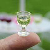 Maxbell 10 Pieces Wine Glasses Champagne Cup Goblet Dollhouse Miniature Colorful Life Scenes Decorations Kids Pretend Play Toy