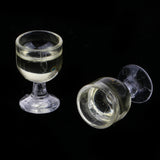 Maxbell 10 Pieces Wine Glasses Champagne Cup Goblet Dollhouse Miniature Colorful Life Scenes Decorations Kids Pretend Play Toy