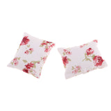 Maxbell 2 Set 1/12 Floral Single Sofa + Cushions Set Furniture for Dolls House Living Room Decoration