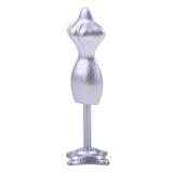 Maxbell 1:12 Dollhouse Miniature Female Model Clothes Stents Clothing Holder Rooms Accessories Sliver