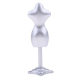 Maxbell 1:12 Dollhouse Miniature Female Model Clothes Stents Clothing Holder Rooms Accessories Sliver