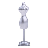 Maxbell 1:12 Dollhouse Miniature Female Model Clothes Stents Clothing Holder Rooms Accessories Sliver