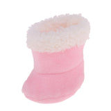 Maxbell Lovely Pink Plush Boots Shoes for Mellchan Baby Doll 9-11 inch Reborn Girl Doll Clothing Accessories