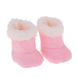 Maxbell Lovely Pink Plush Boots Shoes for Mellchan Baby Doll 9-11 inch Reborn Girl Doll Clothing Accessories