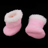 Maxbell Lovely Pink Plush Boots Shoes for Mellchan Baby Doll 9-11 inch Reborn Girl Doll Clothing Accessories