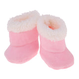 Maxbell Lovely Pink Plush Boots Shoes for Mellchan Baby Doll 9-11 inch Reborn Girl Doll Clothing Accessories