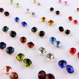Maxbell 36 Pairs Cute Stud Set Love Heart Box Lady Girls Crystal  Earring Studs Gift