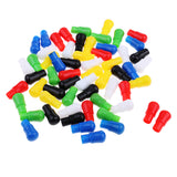Maxbell 60pcs 23mm Mixed Color Replacement Plastic Pegs for Traditional Family Game Hexagon Wooden Chinese Checkers