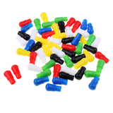 Maxbell 60pcs 23mm Mixed Color Replacement Plastic Pegs for Traditional Family Game Hexagon Wooden Chinese Checkers