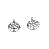 Maxbell Pack of 30 Tree of Life Charms Pendants 24mm x25mm Oval Shapes DIY Antique Silver Charms Pendant for Crafting Bracelet Necklace Jewelry Findings Jewelry Making Accessories