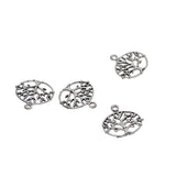 Maxbell Pack of 30 Tree of Life Charms Pendants 24mm x25mm Oval Shapes DIY Antique Silver Charms Pendant for Crafting Bracelet Necklace Jewelry Findings Jewelry Making Accessories