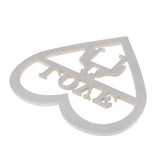 Maxbell Bride Groom Wood Heart Wooden White Love Sign Board Home Wedding Decorative