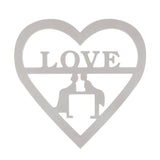 Maxbell Bride Groom Wood Heart Wooden White Love Sign Board Home Wedding Decorative