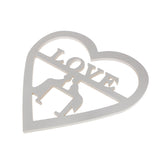 Maxbell Bride Groom Wood Heart Wooden White Love Sign Board Home Wedding Decorative