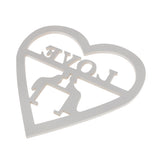 Maxbell Bride Groom Wood Heart Wooden White Love Sign Board Home Wedding Decorative