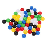 Maxbell 60pcs Plastic 1cm Diameter Round Balls for Wooden Connecting Four Balls in A Line Family Game