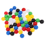 Maxbell 60pcs Plastic 1cm Diameter Round Balls for Wooden Connecting Four Balls in A Line Family Game