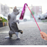 Maxbell 1 Meter Cat Teaser Bell Toy Wand Dangler Chaser Rod Pet Activity Fun Playing