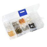 Maxbell 440 Pieces Earring Making Supplies Kit with 2 Colors Earring Hooks, 3 Styles Earring Backs, 2 Colors Earrings Posts Flay Pad and Earring Making Findings for Handmade Jewelry Kit
