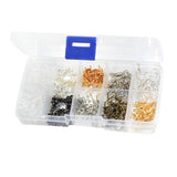 Maxbell 440 Pieces Earring Making Supplies Kit with 2 Colors Earring Hooks, 3 Styles Earring Backs, 2 Colors Earrings Posts Flay Pad and Earring Making Findings for Handmade Jewelry Kit