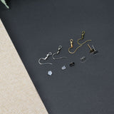 Maxbell 440 Pieces Earring Making Supplies Kit with 2 Colors Earring Hooks, 3 Styles Earring Backs, 2 Colors Earrings Posts Flay Pad and Earring Making Findings for Handmade Jewelry Kit