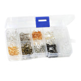 Maxbell 440 Pieces Earring Making Supplies Kit with 2 Colors Earring Hooks, 3 Styles Earring Backs, 2 Colors Earrings Posts Flay Pad and Earring Making Findings for Handmade Jewelry Kit