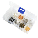 Maxbell 440 Pieces Earring Making Supplies Kit with 2 Colors Earring Hooks, 3 Styles Earring Backs, 2 Colors Earrings Posts Flay Pad and Earring Making Findings for Handmade Jewelry Kit