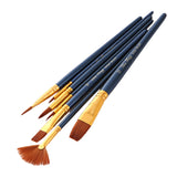 Maxbell Paint Brush Set 7 Pieces Professional Paint Brushes Artist Brushes Nylon Hair Brushes Assorted Shapes for Watercolor Oil Acrylic Painting