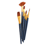 Maxbell Paint Brush Set 7 Pieces Professional Paint Brushes Artist Brushes Nylon Hair Brushes Assorted Shapes for Watercolor Oil Acrylic Painting