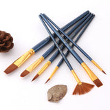 Maxbell Paint Brush Set 7 Pieces Professional Paint Brushes Artist Brushes Nylon Hair Brushes Assorted Shapes for Watercolor Oil Acrylic Painting